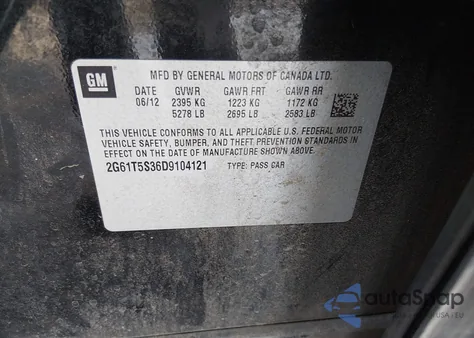 2013 Cadillac Xts Premium z USA, uszkodzony, nr VIN 2G61T5S36D9104121